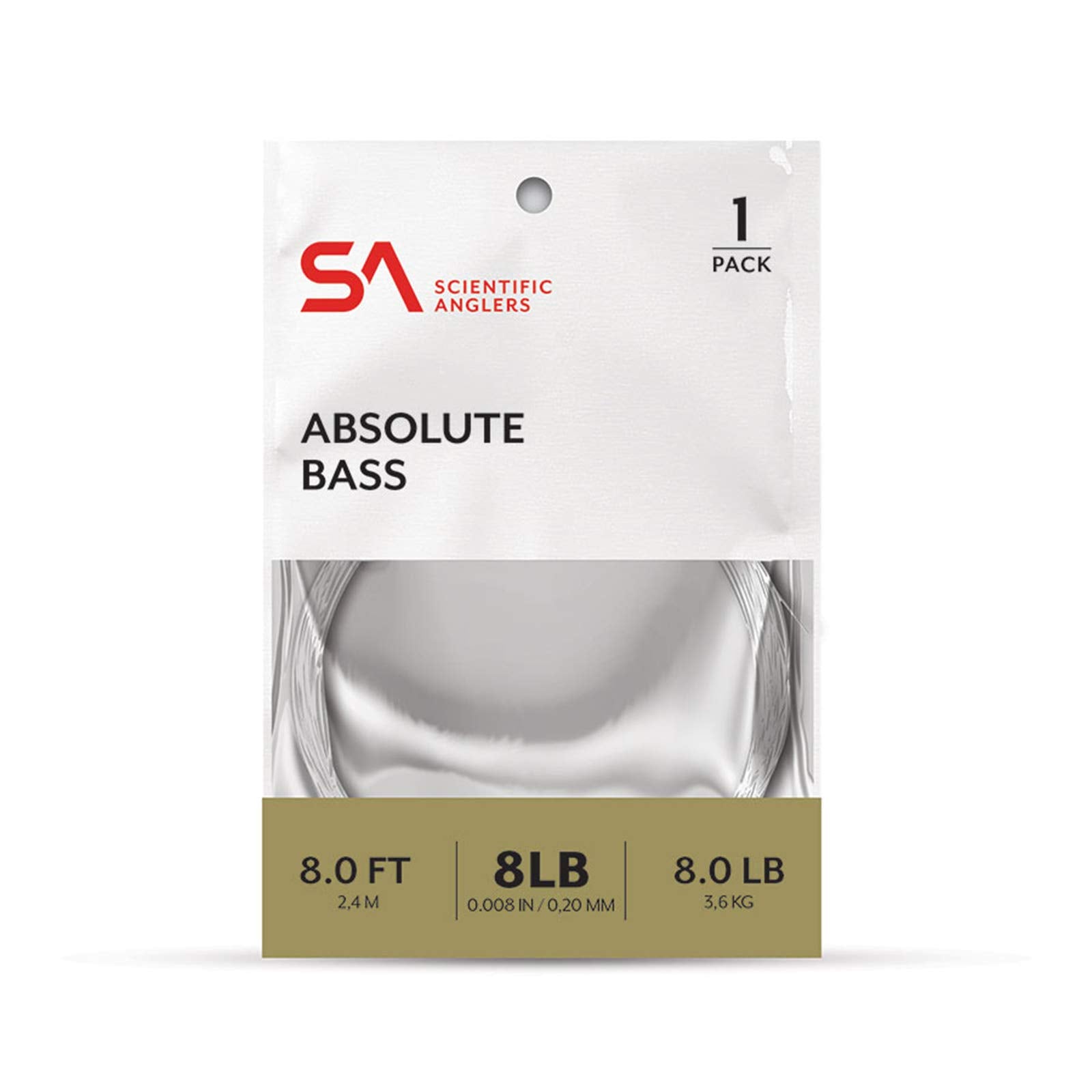 Scientific Anglers Absolute Bass Leader S20-20lb ready to cast bulky bass flies with control