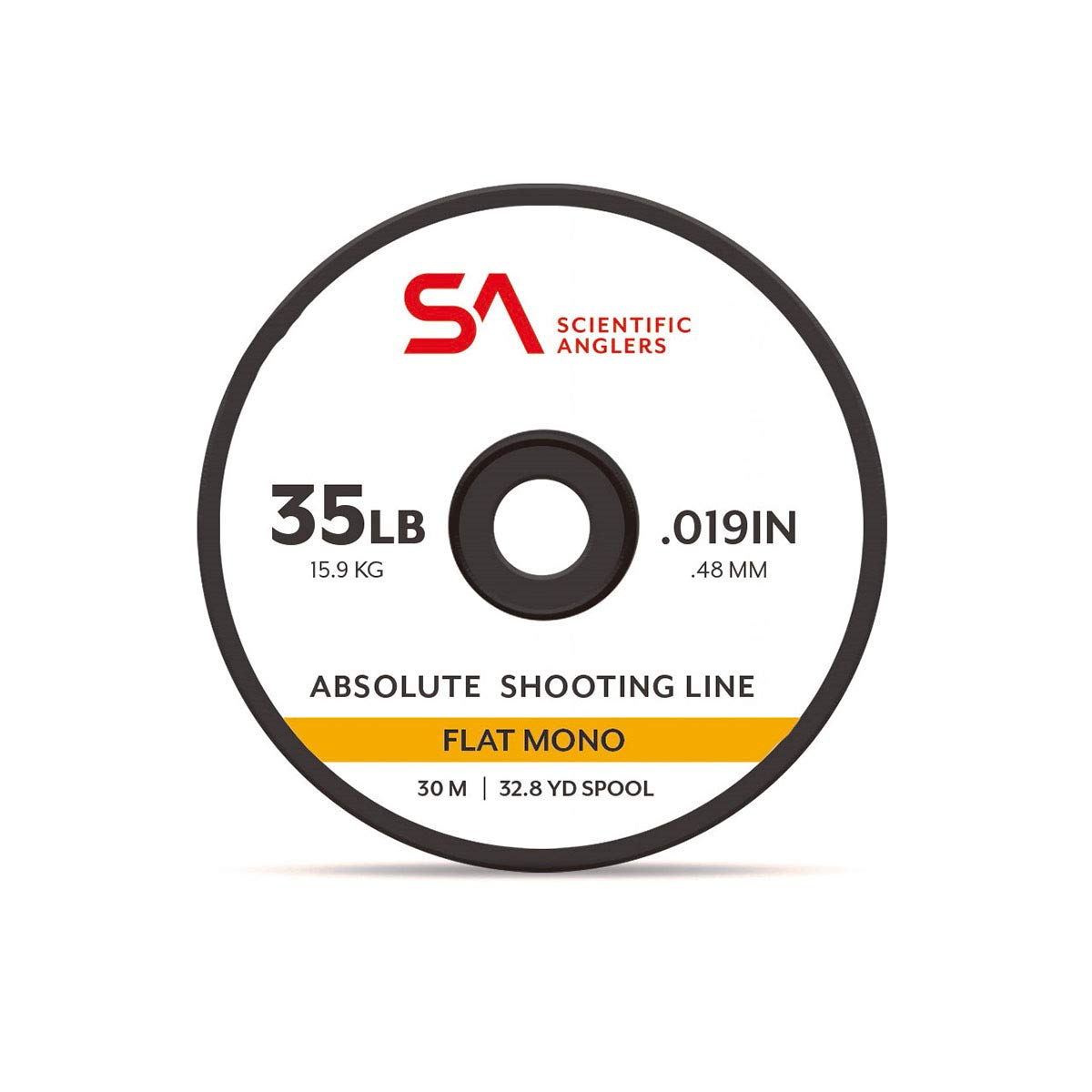 Scientific Anglers Absolute Flat Mono shooting line 30m enhances grip and line control.