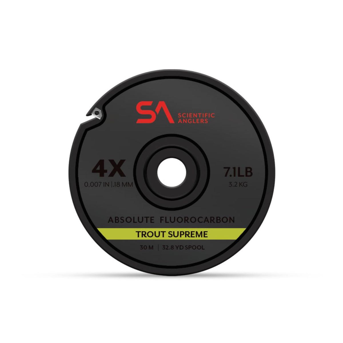 Scientific Anglers Absolute Flourocarbon Trout Supreme Tippet 30m spool for stealthy, strong trout presentations