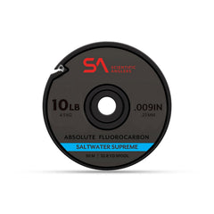Scientific Anglers Absolute Fluorocarbon Saltwater Supreme tippet in 10 lb, designed for stealthy presentations.
