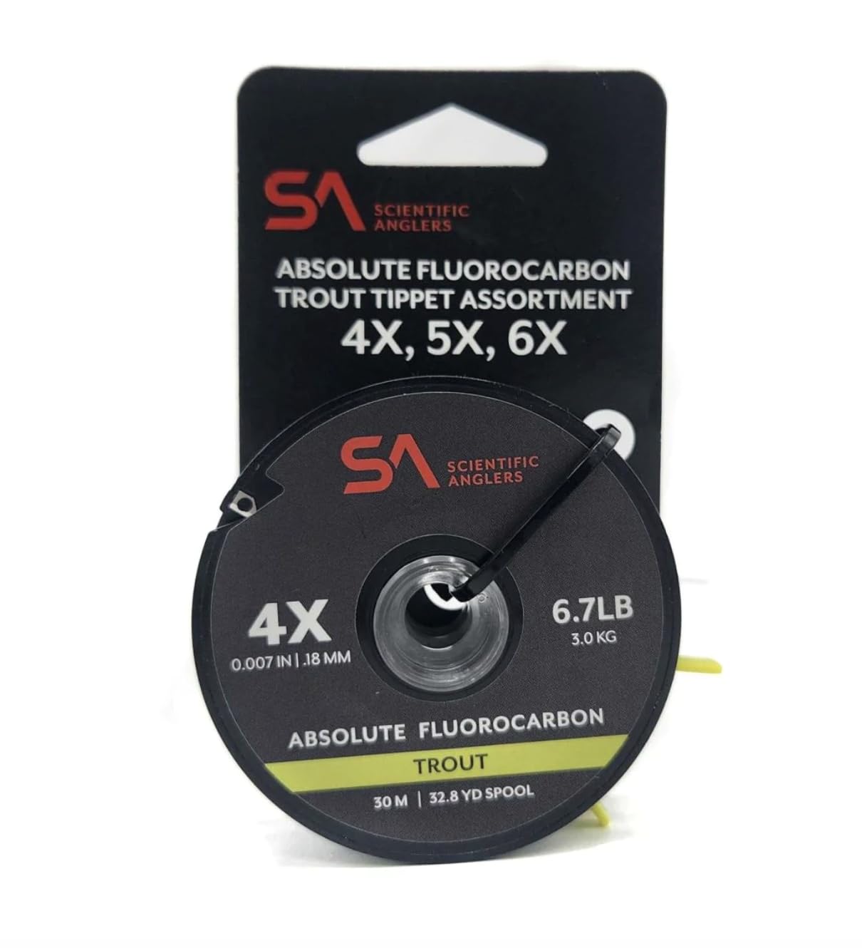 Scientific Anglers Absolute Fluorocarbon Trout Tippet Assortment 2X-4X for stealthy trout presentations.