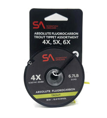Scientific Anglers Absolute Fluorocarbon Trout Tippet Assortment 4X-6X for stealthy trout presentations