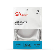 Scientific Anglers Absolute Permit Leader 3 Pack packaging, designed for heavier permit flies and strong knot performance.