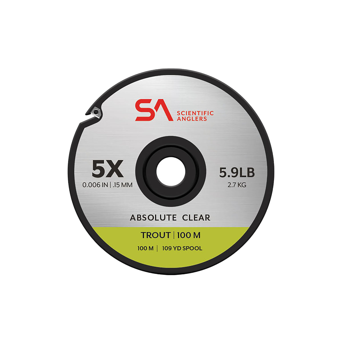 Scientific Anglers Absolute Trout fly line with floating taper for delicate surface presentations.