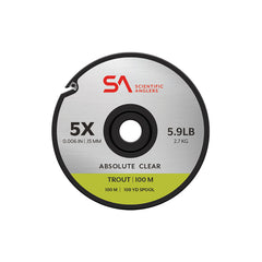 Scientific Anglers Absolute Trout fly line with floating taper for delicate surface presentations.