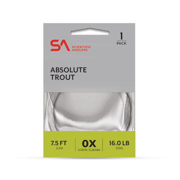 Scientific Anglers Absolute Trout Leader at 7.5 ft 0X ready for precise trout casts