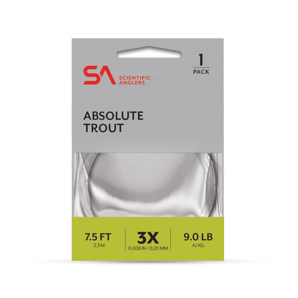 Scientific Anglers Absolute Trout Leader 7.5ft 3X for precise, drag-free presentations