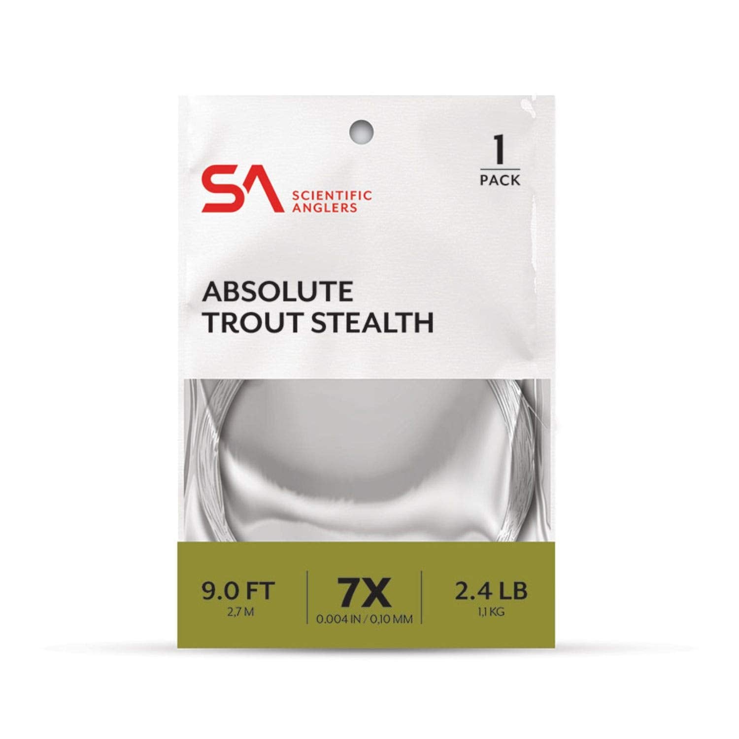 Scientific Anglers Absolute Trout Stealth Leader 9ft: low-visibility presentation for wary trout.