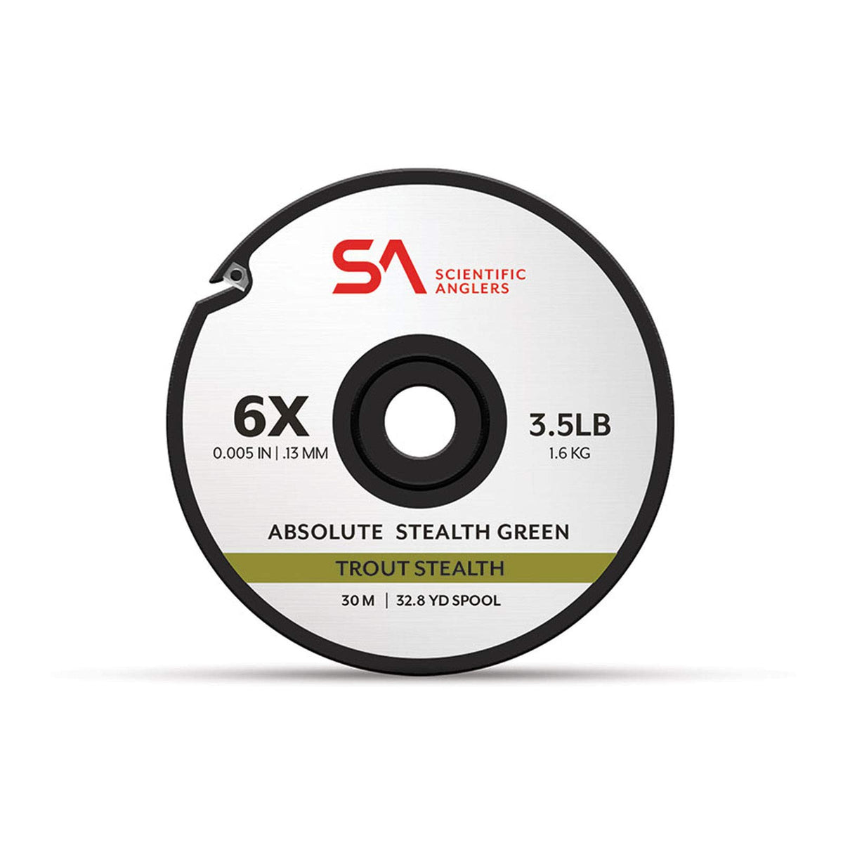 Scientific Anglers Absolute Trout Stealth Tippet 6X spool offers supple feel and low-visibility drifts.