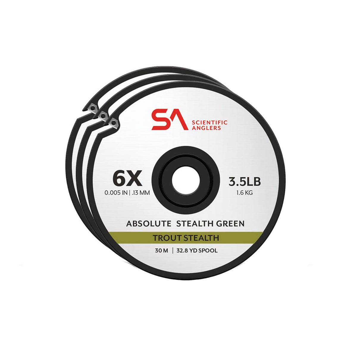 Scientific Anglers Absolute Trout Stealth Tippet 30m spool for drag-free drifts and strong knots.