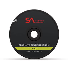 Scientific Anglers Absolute Trout Supreme Tippet close-up showing stealthy fluorocarbon for precise presentations