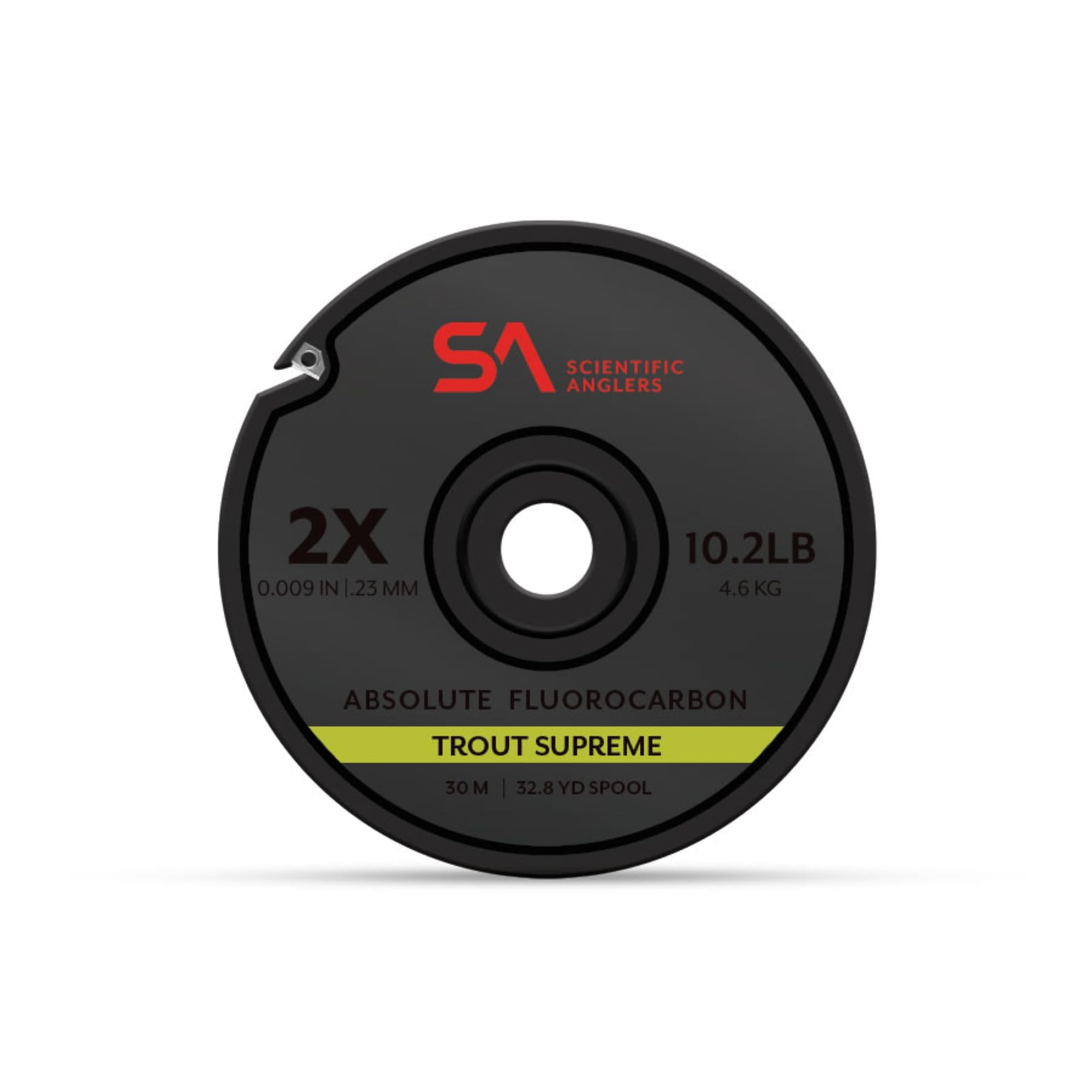 Scientific Anglers Absolute Trout Supreme Tippet spool with cutter for easy dispensing and stealthy casts.