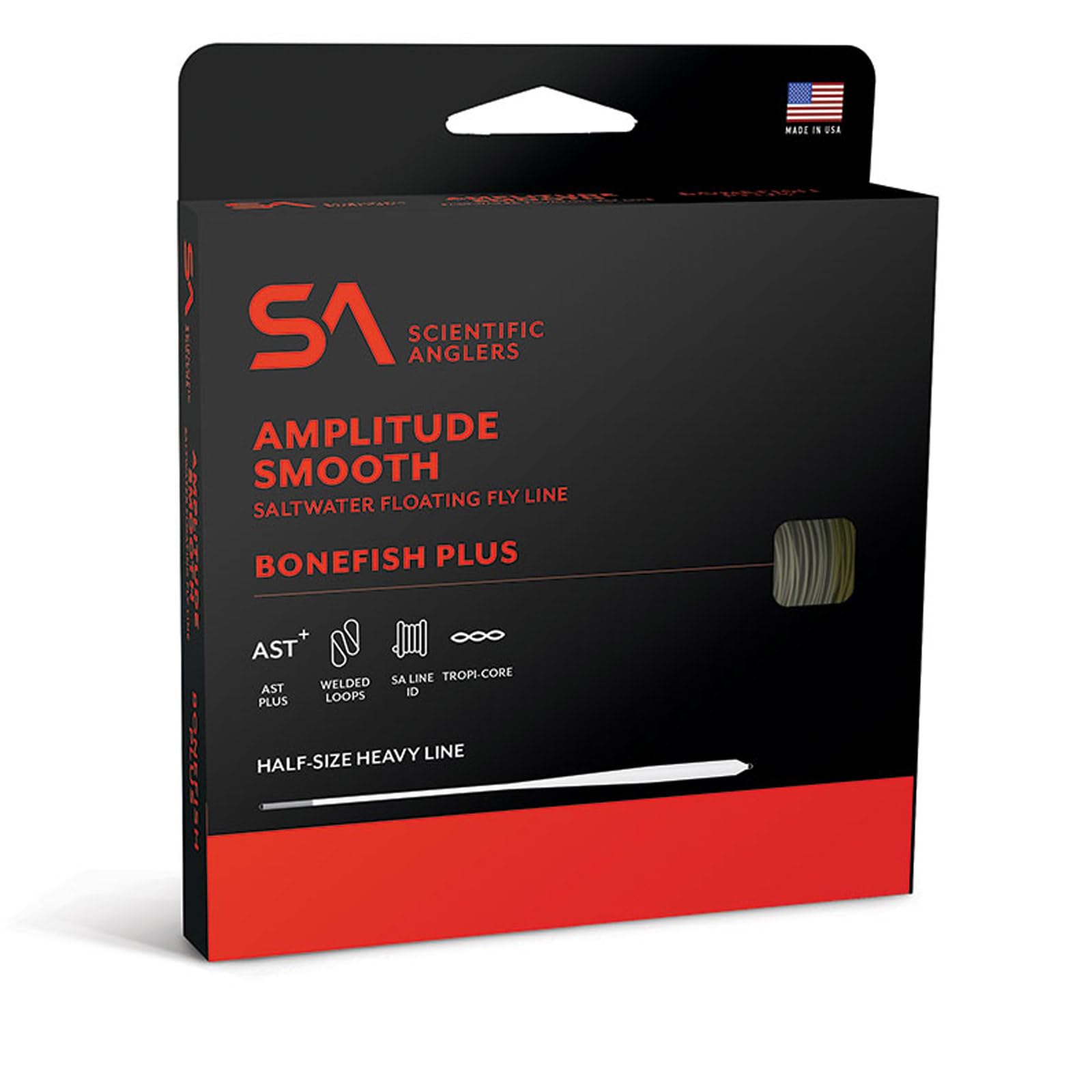 Scientific Anglers Amplitude Smooth Bonefish Plus head close-up for extended distance casting