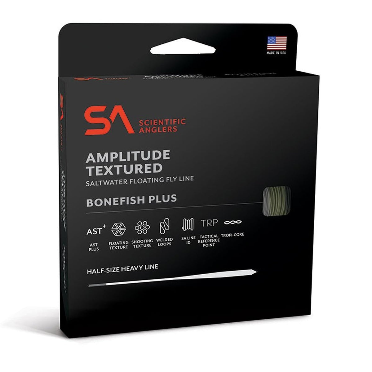 Front view of Scientific Anglers Amplitude Textured Bonefish Plus Fly Line 6 wt