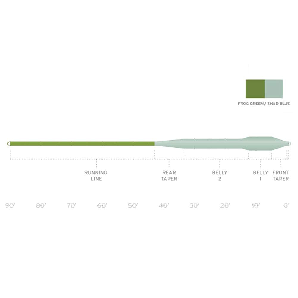 Scientific Anglers Bass Bug Taper overhead cast shows long-range presentation