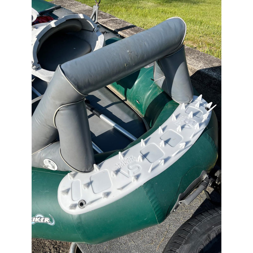 Angler-centric curved design of the Launch Pad capturing line while casting