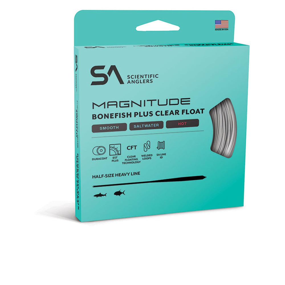 Scientific Anglers Magnitude Smooth Bonefish Plus 9wt full float line for stealthy flats presentations.