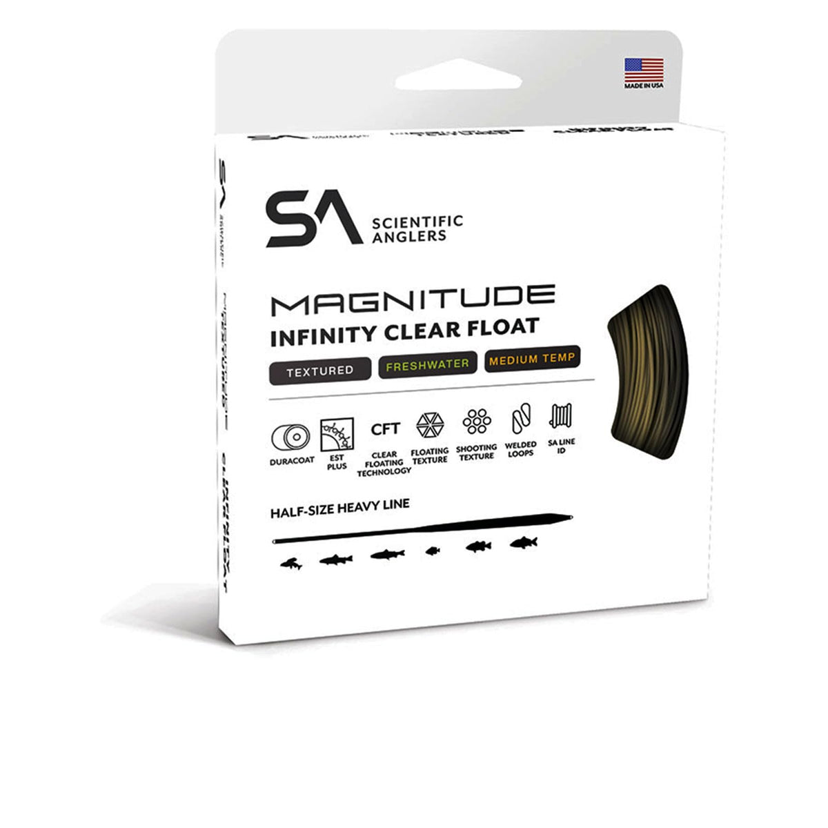 Scientific Anglers Magnitude 10-foot clear tip enhances stealth and casting control.