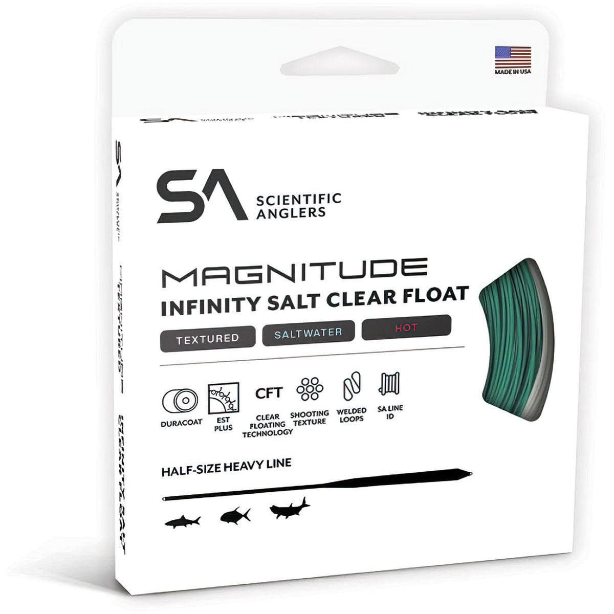 Scientific Anglers Magnitude with 12 clear-tip enables stealthy saltwater presentations.