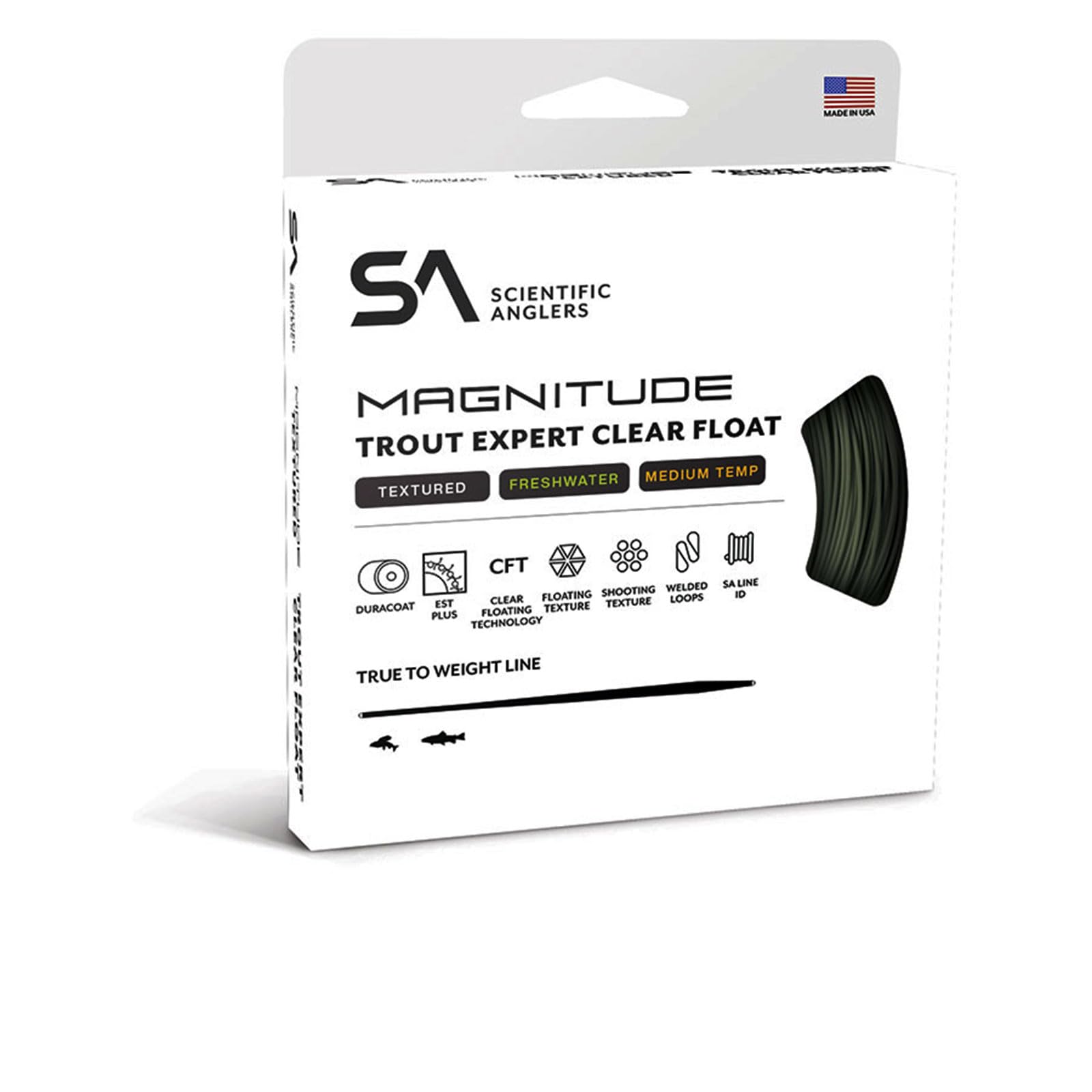 Scientific Anglers Magnitude Textured Trout Expert 10' Clear Tip for stealthy dry fly and nymph presentations.