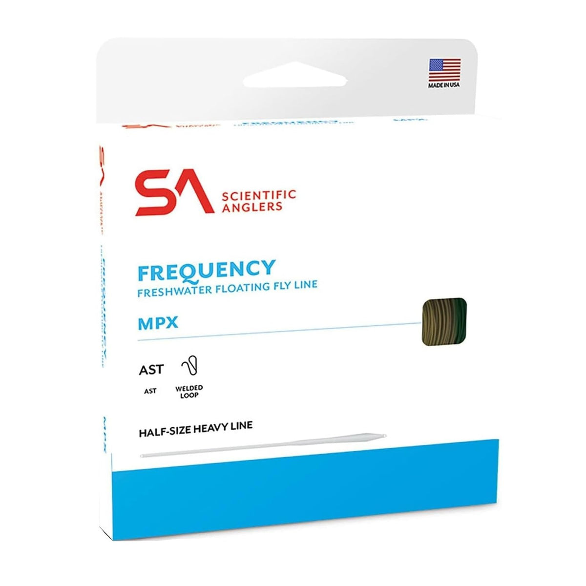Scientific Anglers SA Frequency MPX Fly Line 6 wt orange packaging emphasizes versatile all-around trout performance.