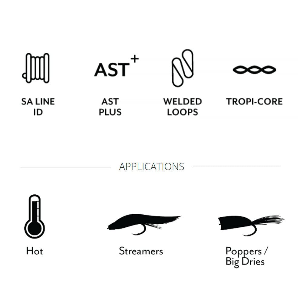 Scientific Anglers Infinity Salt line high-contrast sighter aiding long runs.