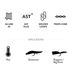 Scientific Anglers Infinity Salt line high-contrast sighter aiding long runs.