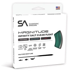 Scientific Anglers Magnitude textured infinity salt 12 clear float tip closeup for precise fly tracking.