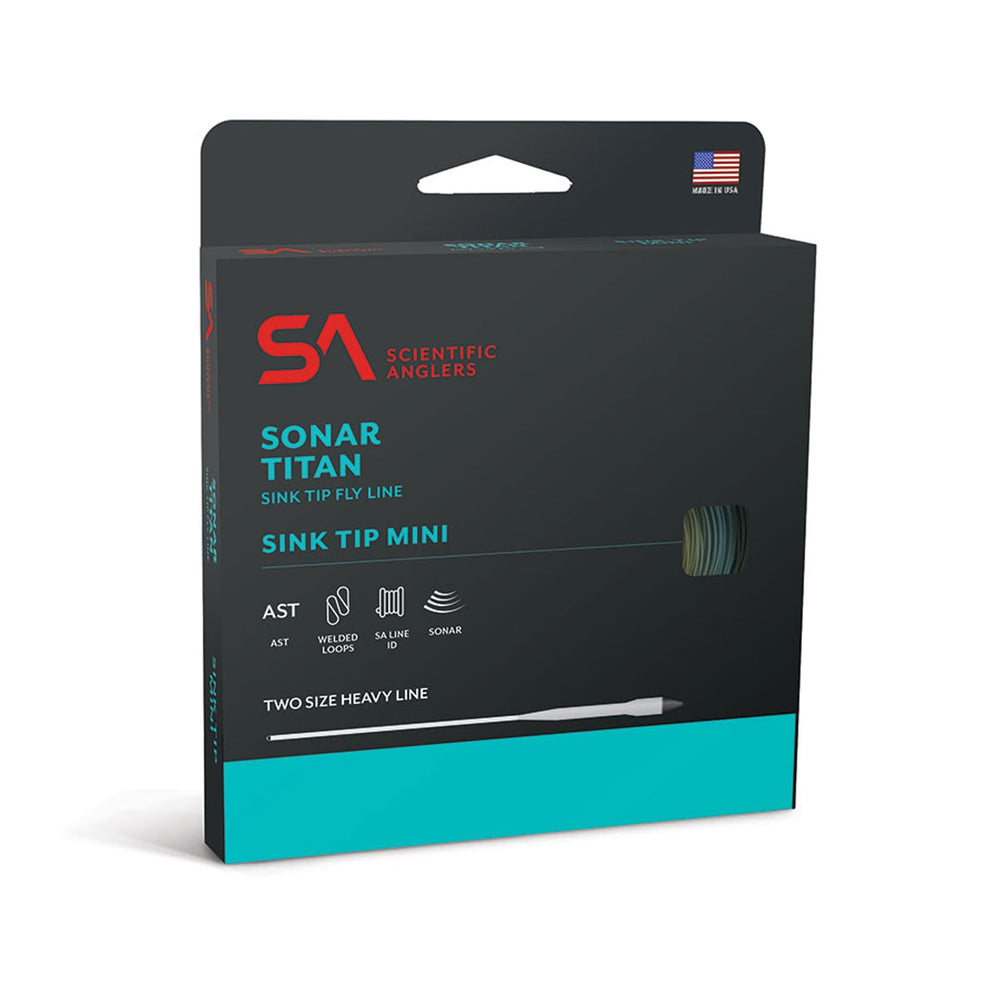 Scientific Anglers Sonar Titan Sink Tip Mini front view for warmwater subsurface fishing and quick line pickup.