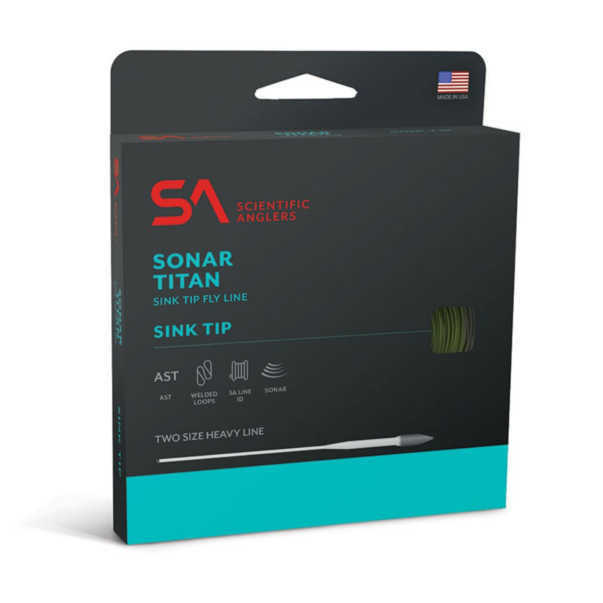 Scientific Anglers Sonar Titan Sink TIP WF9F/S3 - front view
