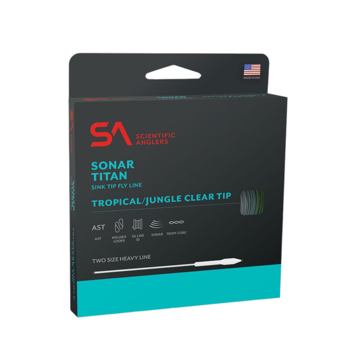 Scientific Anglers Sonar Titan tropical clear-tip line ready for stealth flats casting
