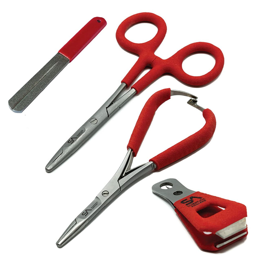 Scientific Anglers Tailout Mitten Scissor Clamp Red stainless steel construction for durability