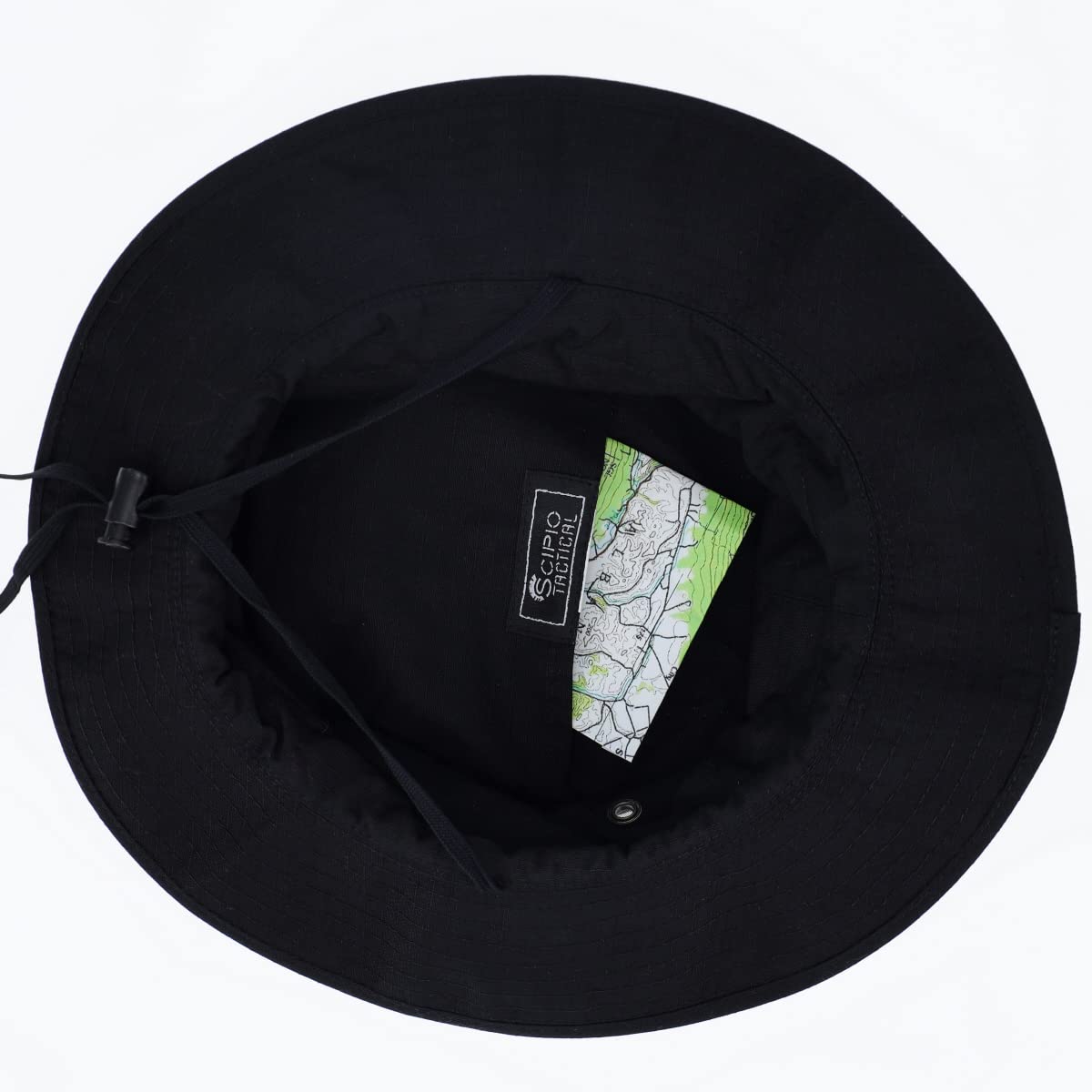 Scipio SCBUCKETBK interior pocket ideal for maps and small items.
