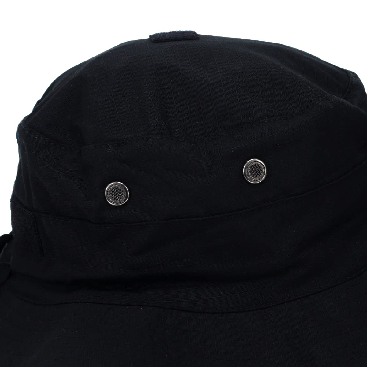 Scipio SCBUCKETBK patch-ready brim for personalization and gear attachment.