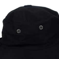 Scipio SCBUCKETBK patch-ready brim for personalization and gear attachment.