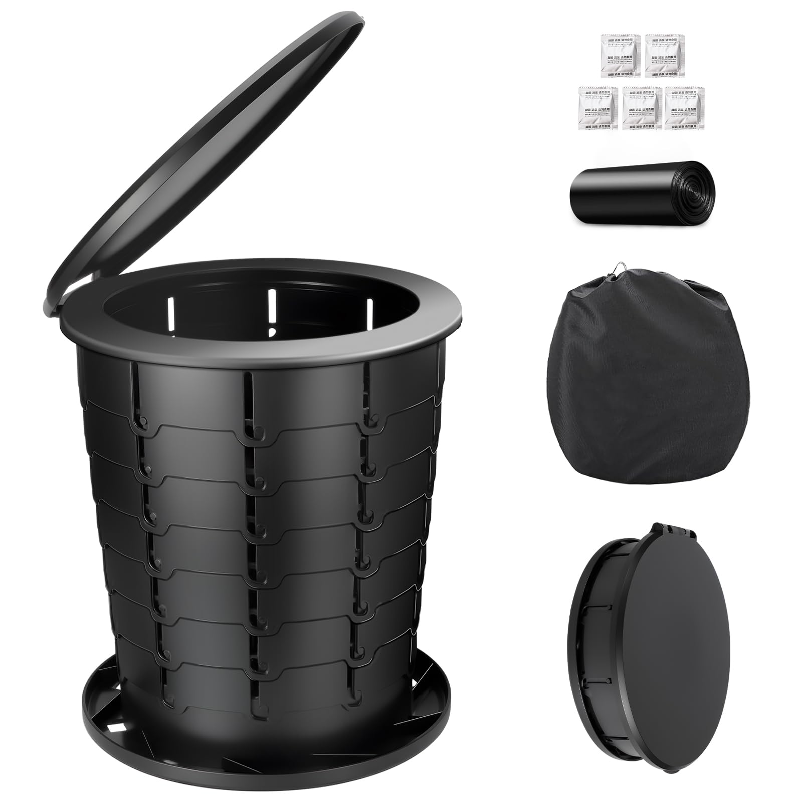 Sckee camping toilet height-adjustable for comfortable seating on trails