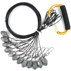 Scopaven duck decoy rigs with 6oz weights for tangle-free setups on water