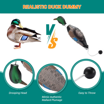 Scopaven duck launcher rope and knob support long-distance tosses for endurance drills.
