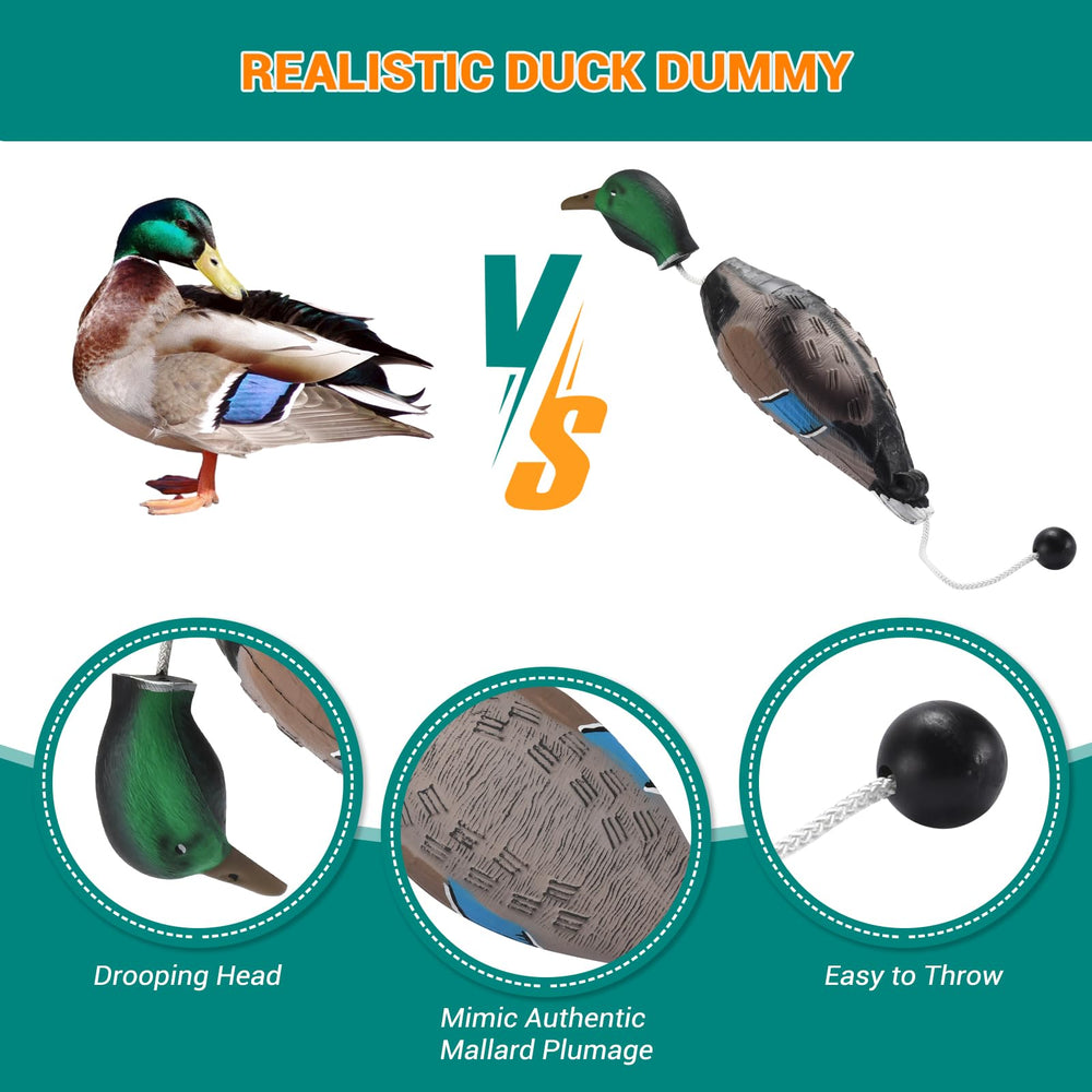 Scopaven duck launcher rope and knob support long-distance tosses for endurance drills.