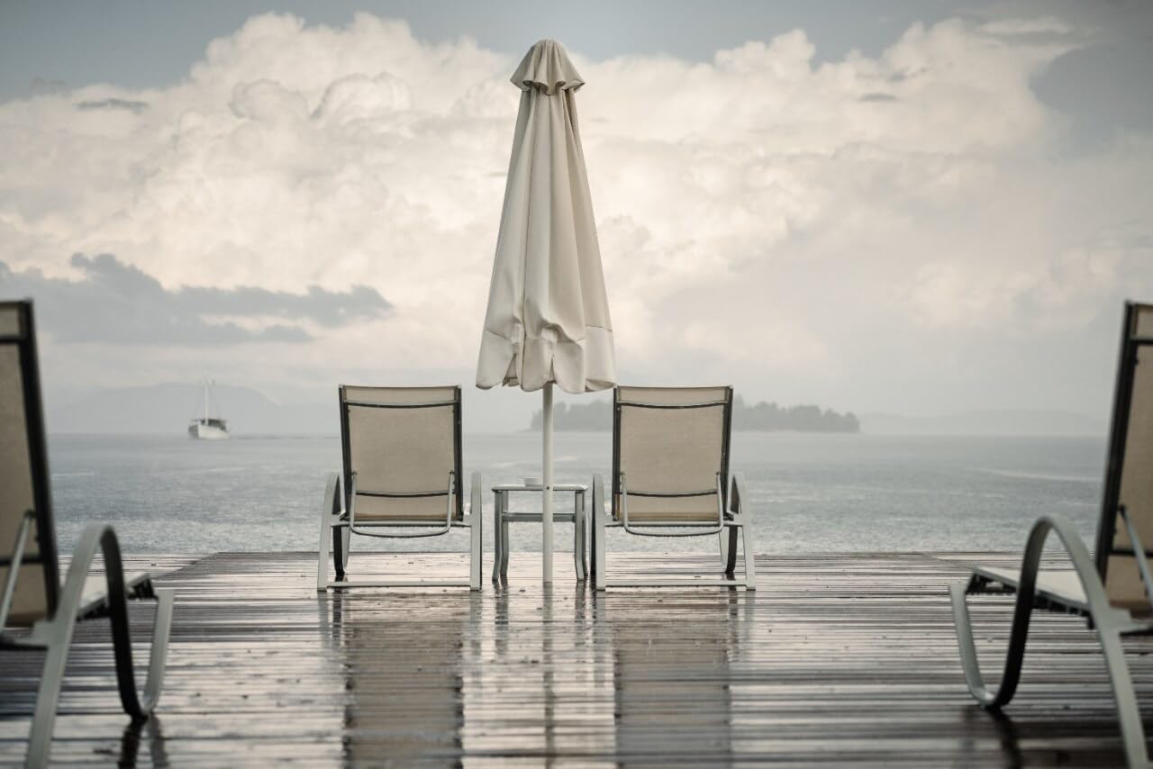 Scotchgard on canvas keeps gear dry and flexible after rainfall
