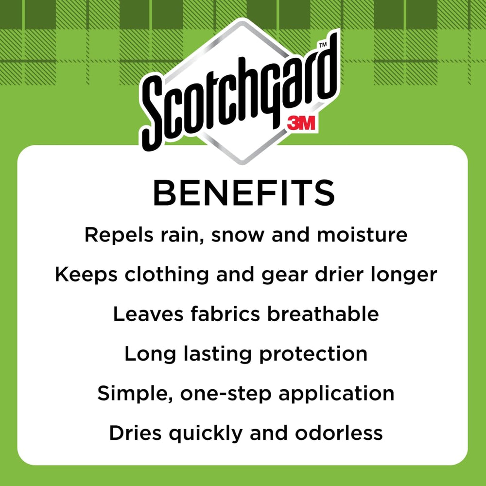 Scotchgard Outdoor Water Shield nozzle allows even coating on gear for effective water protection.