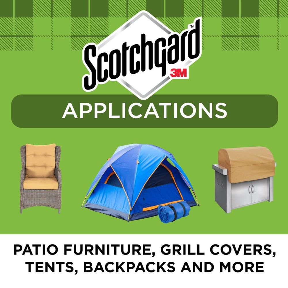 Scotchgard outdoor fabric protection preserves canvas and nylon with a clear finish