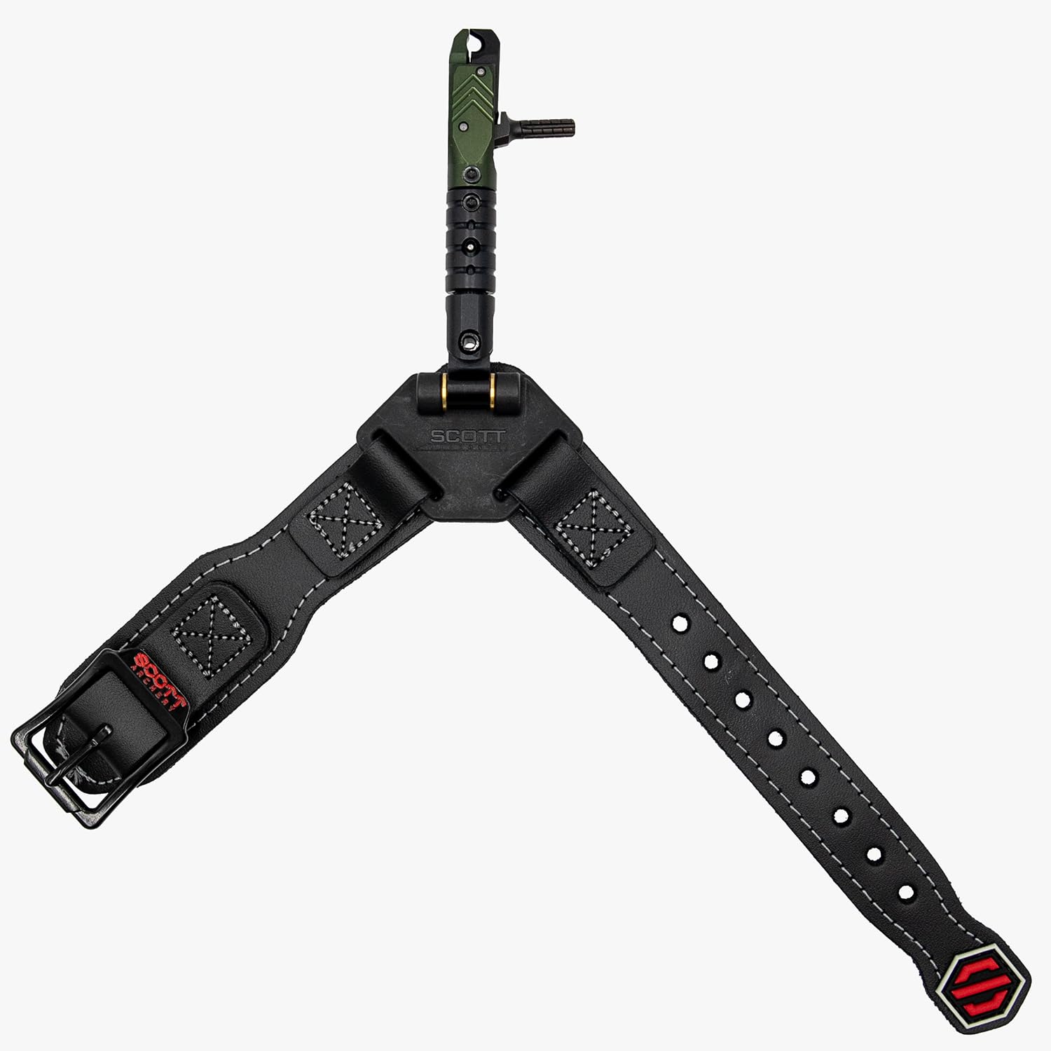Scott Archery Little Goose RTS leather strap with neoprene offers comfortable wear.