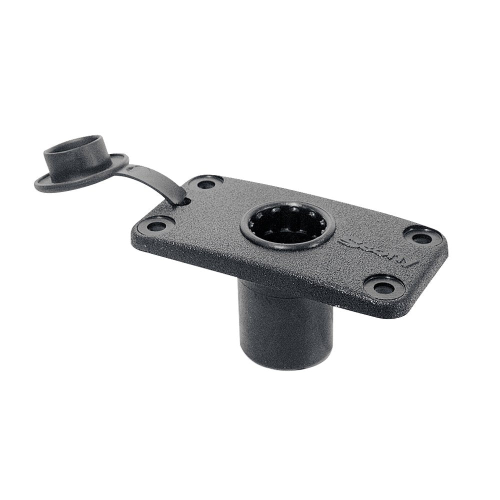Scotty 0244-BK flush deck mount rain cap front view for boats and kayaks