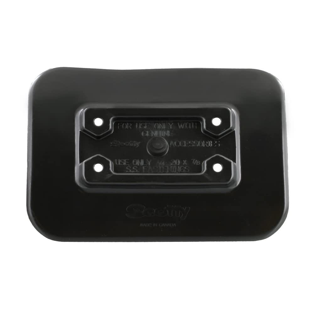 Scotty 0341-BK glue-on pad mounted on inflatable boat for accessory mounting