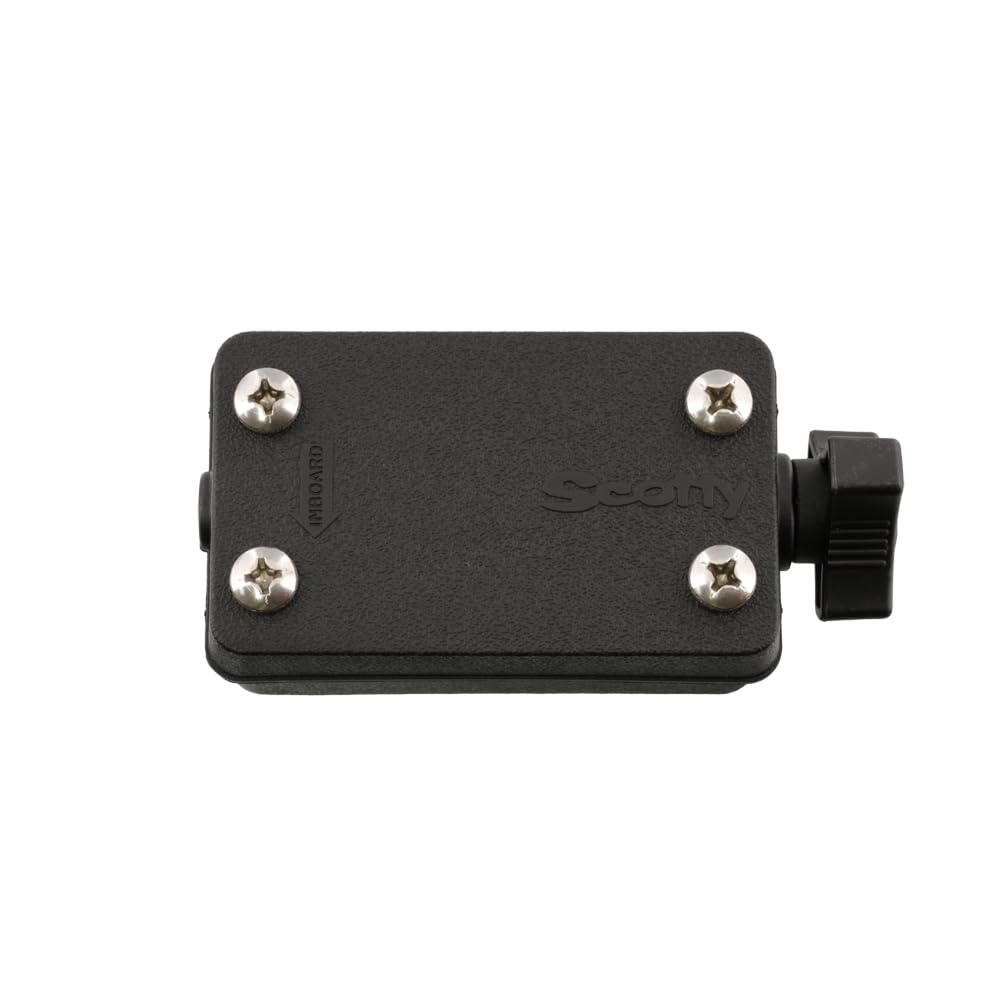 Scotty 0423 downrigger adapter on mount expands rod-holding options.