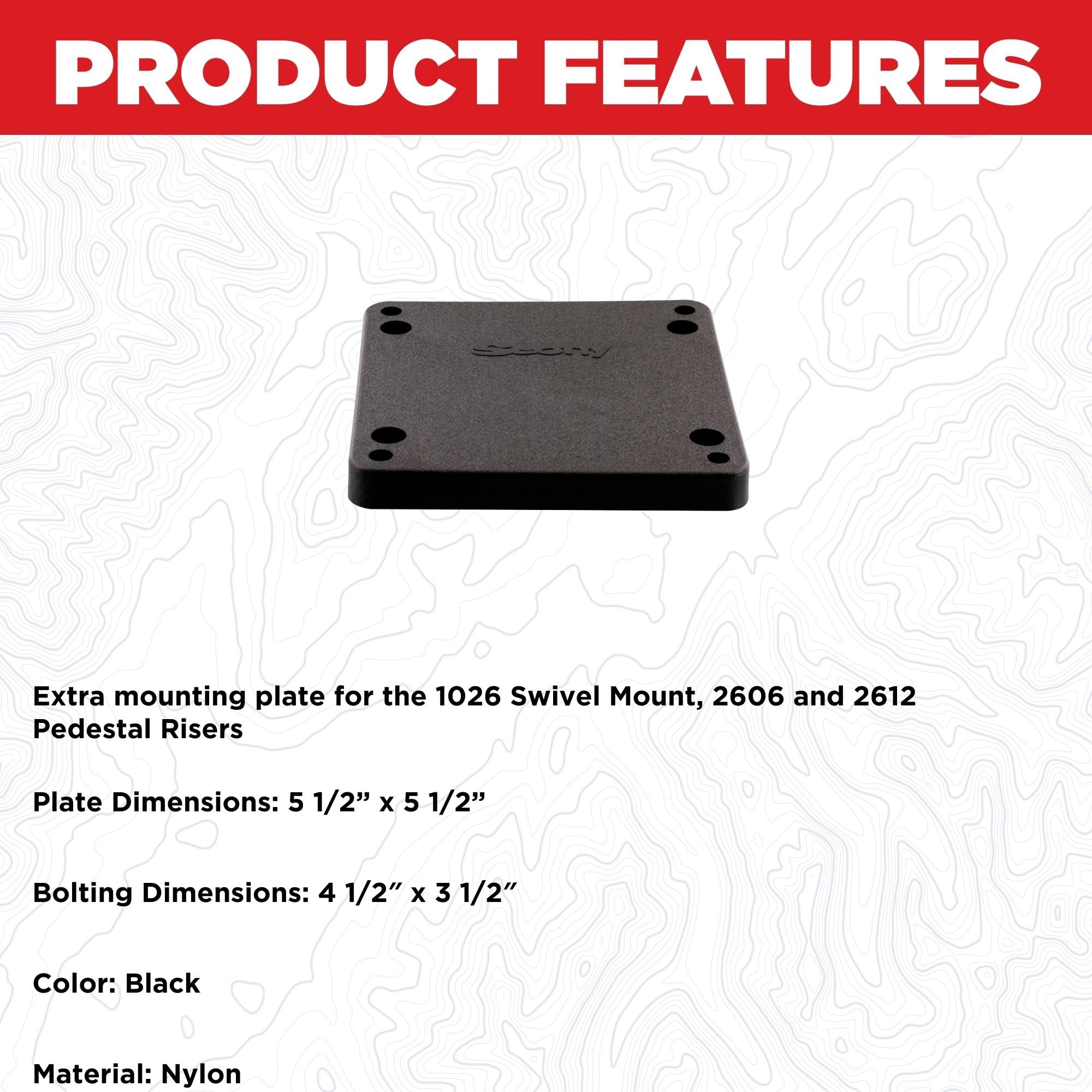 Scotty #1036 mounting plate on a boat enables adjustable, secure mounting for efficient downrigging