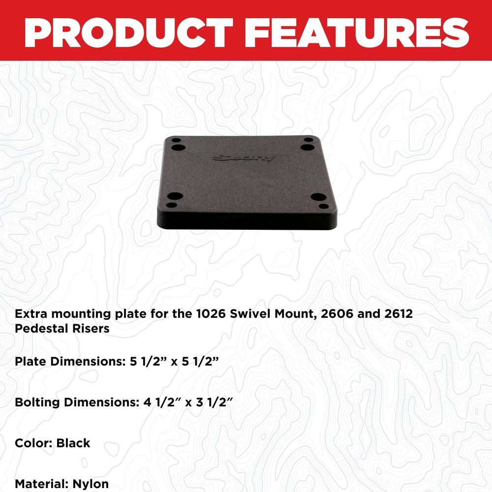 Scotty #1036 mounting plate on a boat enables adjustable, secure mounting for efficient downrigging