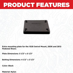 Scotty #1036 mounting plate on a boat enables adjustable, secure mounting for efficient downrigging