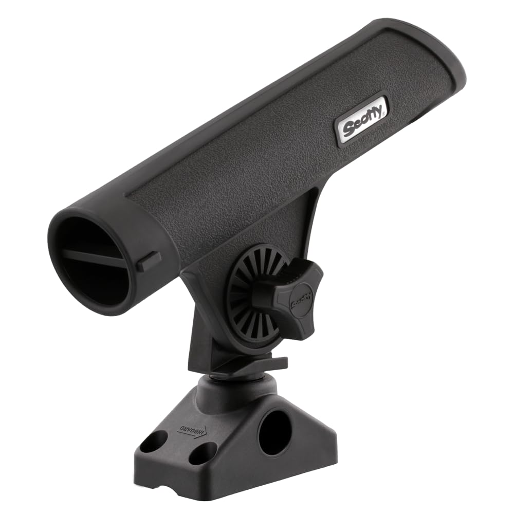 Scotty 10inch tube rod holder emphasizes ample clearance and stability.